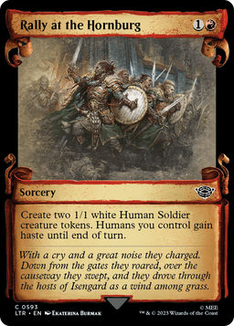 Rally at the Hornburg (Showcase Scrolls) (LTR-593) - The Lord of the Rings: Tales of Middle-earth: (Showcase) Foil