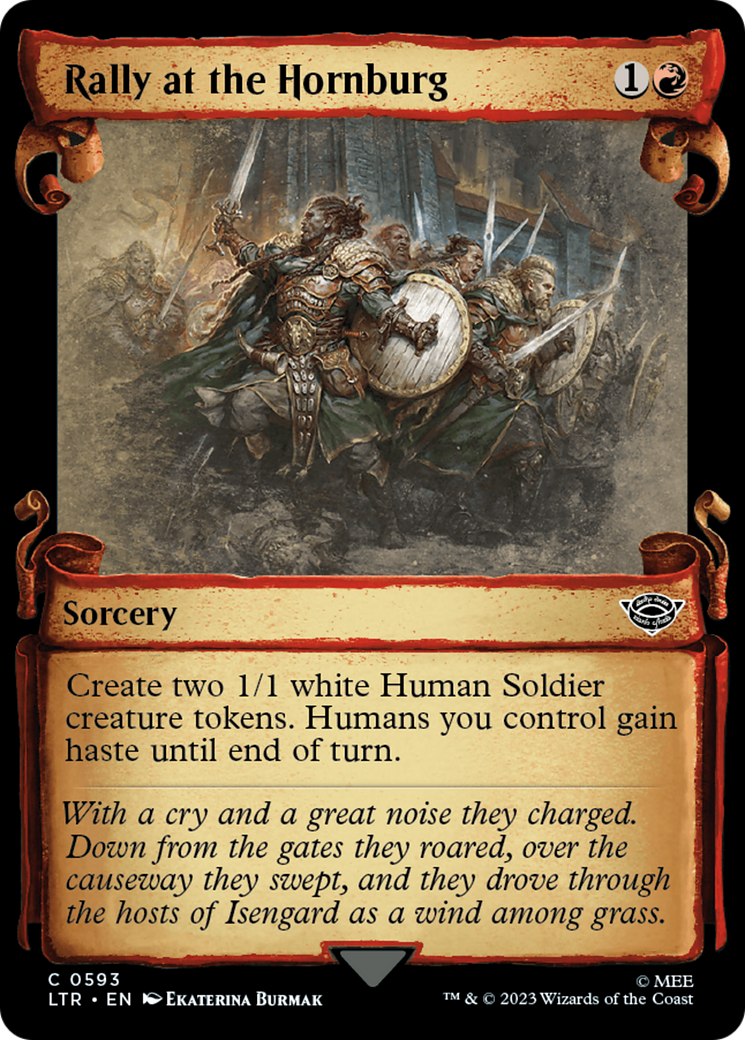 Rally at the Hornburg (Showcase Scrolls) (LTR-593) - The Lord of the Rings: Tales of Middle-earth: (Showcase)