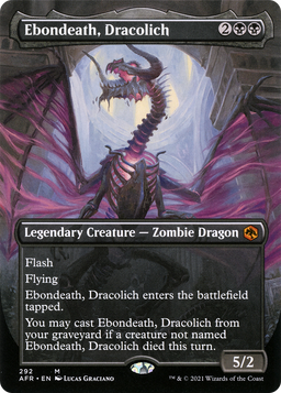 Ebondeath, Dracolich (Borderless) (AFR-292) - Adventures in the Forgotten Realms