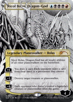 Nicol Bolas, Dragon-God (Borderless) (SLD-1246) - Secret Lair Drop Foil