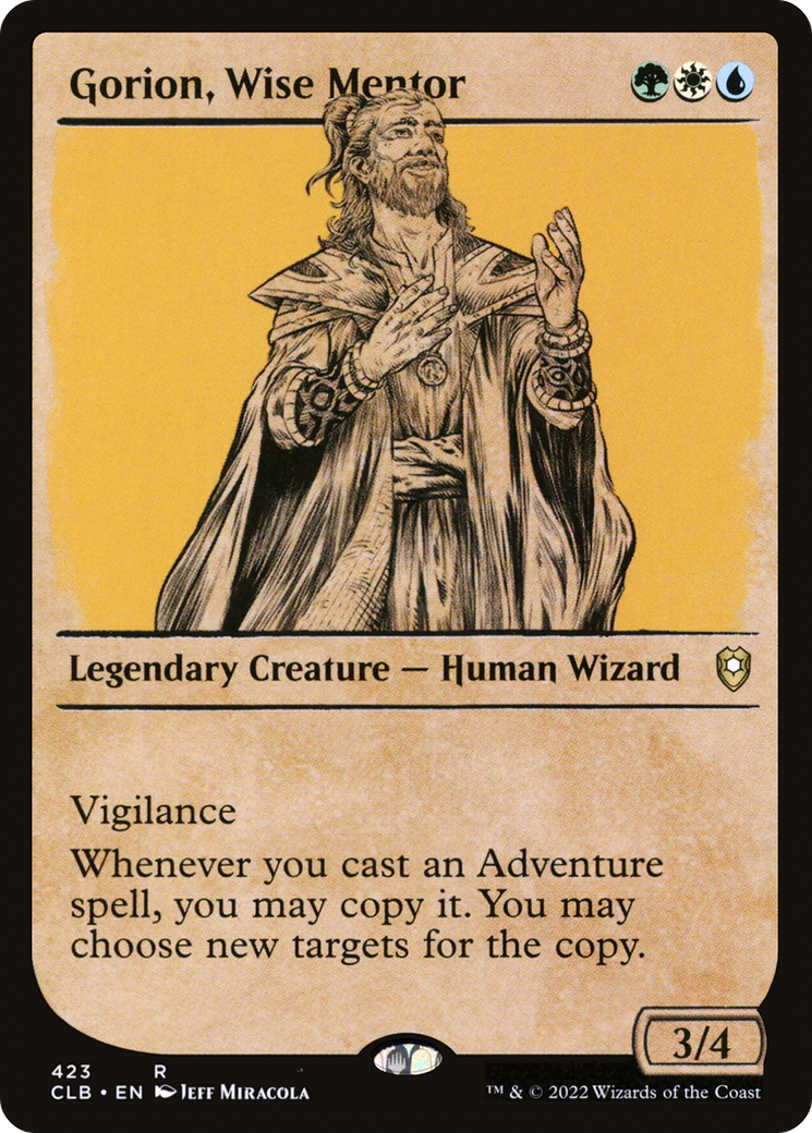 Gorion, Wise Mentor (Showcase) (CLB-423) - Commander Legends: Battle for Baldur's Gate: (Showcase) Foil