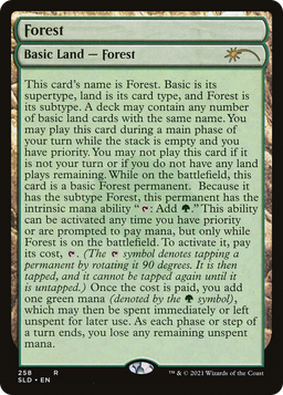 Forest (258) (Full-Text Lands) (SLD-258) - Secret Lair Drop