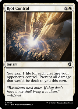 Riot Control (BLC-151) - Bloomburrow Commander