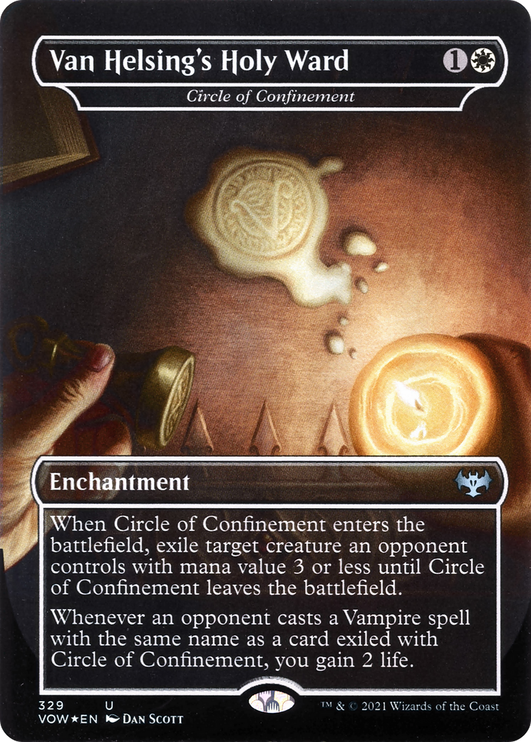 Van Helsing's Holy Ward - Circle of Confinement (VOW-329) - Innistrad: Crimson Vow / Van Helsing's Holy Ward (Borderless) Foil