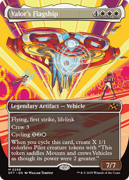 Valor's Flagship (Borderless) (DFT-298) - Aetherdrift Foil