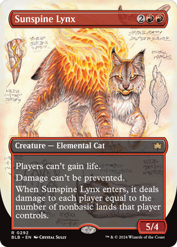 Sunspine Lynx (Borderless) (BLB-292) - Bloomburrow: (Showcase) Foil