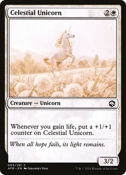 Celestial Unicorn (AFR-005) - Adventures in the Forgotten Realms Foil