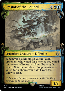 Erestor of the Council (Showcase Scrolls) (LTC-457) - Tales of Middle-earth Commander: (Showcase) Foil