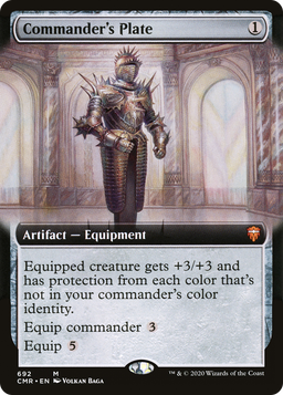 Commander's Plate (Extended Art) (CMR-692) - Commander Legends: (Extended Art) Foil