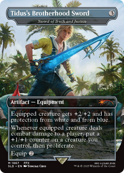 Tidus's Brotherhood Sword - Sword of Truth and Justice (SLD-1867) - Secret Lair Drop / Tidus's Brotherhood Sword (Borderless)
