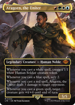 Aragorn, the Uniter (Borderless) (LTR-434) - The Lord of the Rings: Tales of Middle-earth