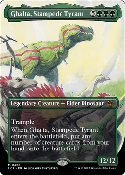 Ghalta, Stampede Tyrant (Borderless) (LCI-326) - The Lost Caverns of Ixalan Foil