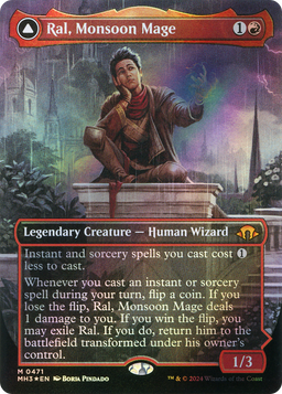 Ral, Monsoon Mage (Borderless) (Textured Foil) (MH3-471) - Modern Horizons 3 Foil