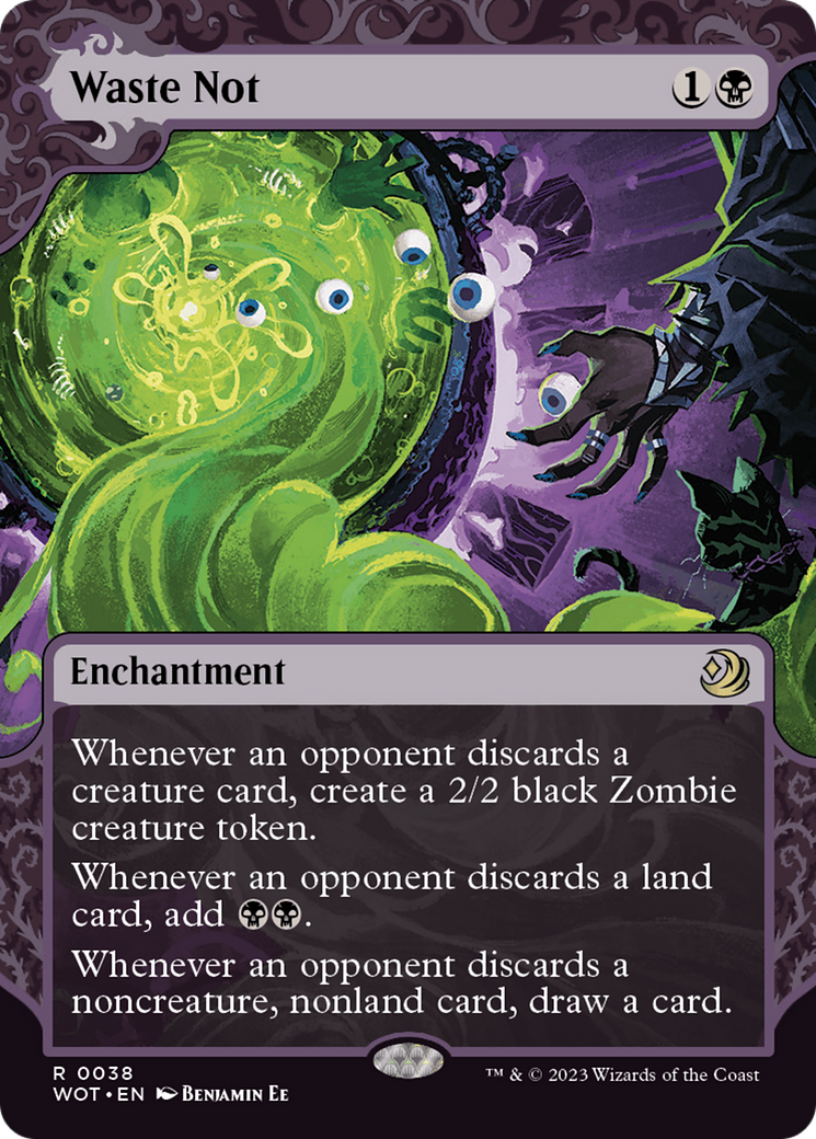 Waste Not (WOT-038) - Wilds of Eldraine: Enchanting Tales: (Showcase) (Borderless) Foil