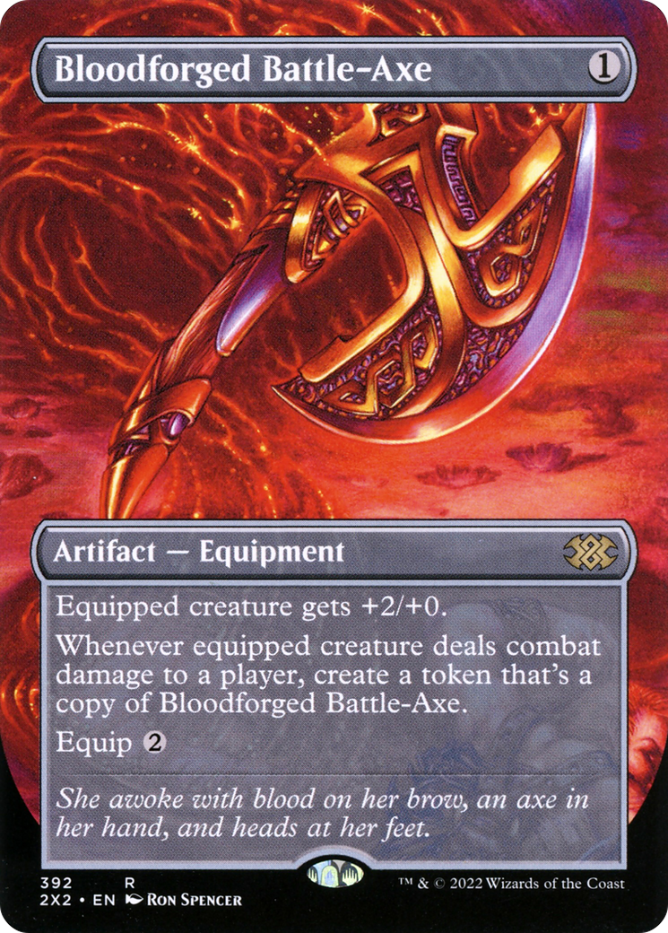 Bloodforged Battle-Axe (Borderless) (2X2-392) - Double Masters 2022