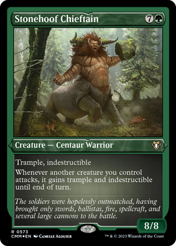 Stonehoof Chieftain (CMM-573) - Commander Masters Etched Foil
