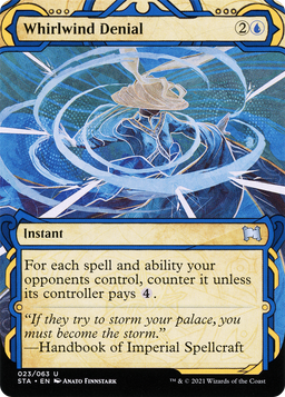Whirlwind Denial (STA-023) - Strixhaven Mystical Archive: (Showcase) (Borderless) Foil