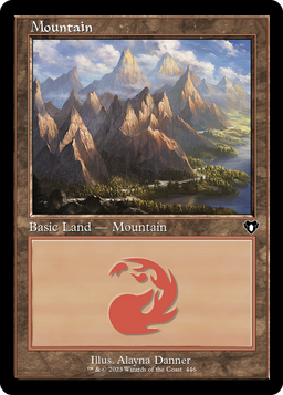 Mountain (446) (Retro Frame) (CMM-446) - Commander Masters
