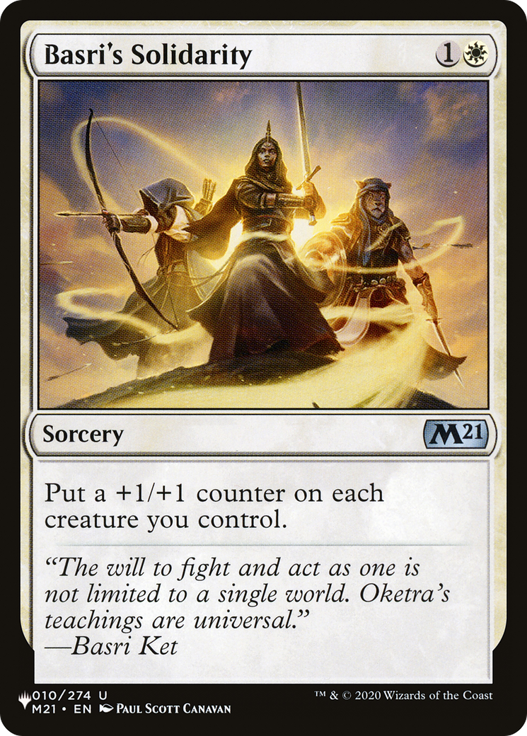 Basri's Solidarity (LIST-M21-10) - The List