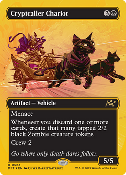 Cryptcaller Chariot (Borderless) (First-Place Foil) (DFT-523) - Aetherdrift Foil