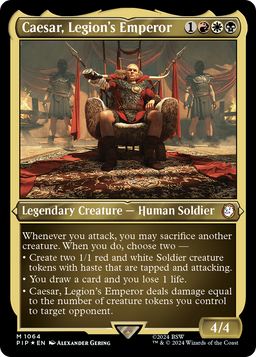 Caesar, Legion's Emperor (Display Commander) - Thick Stock (PIP-1064) - Fallout Foil