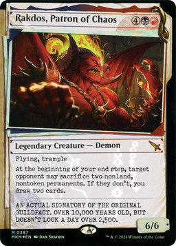 Rakdos, Patron of Chaos (Showcase) (Invisible Ink) (MKM-387) - Murders at Karlov Manor: (Showcase) Foil