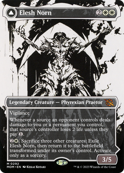 Elesh Norn (Showcase) (MOM-292) - March of the Machine: (Showcase) (Borderless) Foil