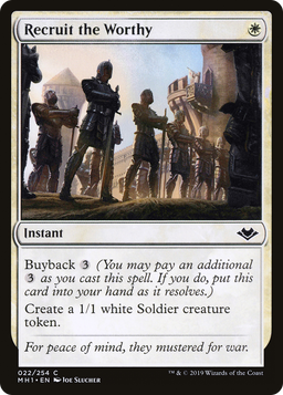 Recruit the Worthy (MH1-022) - Modern Horizons Foil