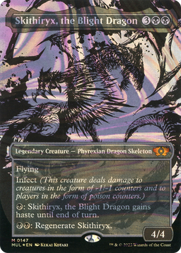 Skithiryx, the Blight Dragon (Halo Foil) (MUL-147) - Multiverse Legends: (Showcase) (Borderless) Foil