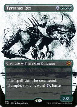 Tyrranax Rex (Showcase) (ONE-314) - Phyrexia: All Will Be One: (Showcase) (Borderless) Foil