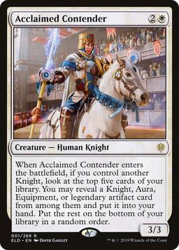 Acclaimed Contender (ELD-001) - Throne of Eldraine Foil