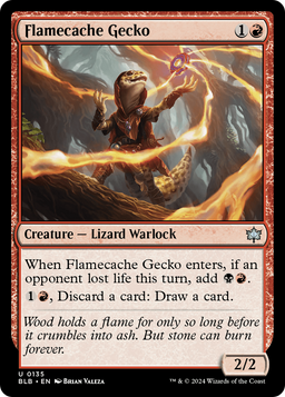 Flamecache Gecko (BLB-135) - Bloomburrow