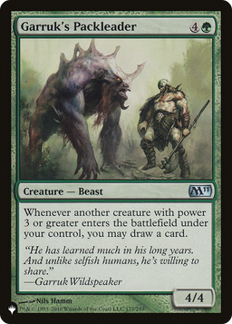 Garruk's Packleader (LIST-M11-177) - The List