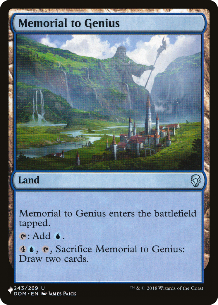 Memorial to Genius (LIST-243/269) - The List