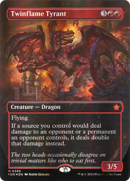 Twinflame Tyrant (Borderless) (Mana Foil) (FDN-395) - Foundations Foil