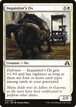 Inquisitor's Ox (SOI-024) - Shadows over Innistrad