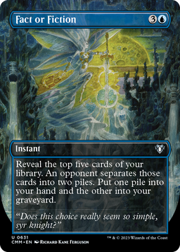 Fact or Fiction (Borderless) (CMM-631) - Commander Masters Foil