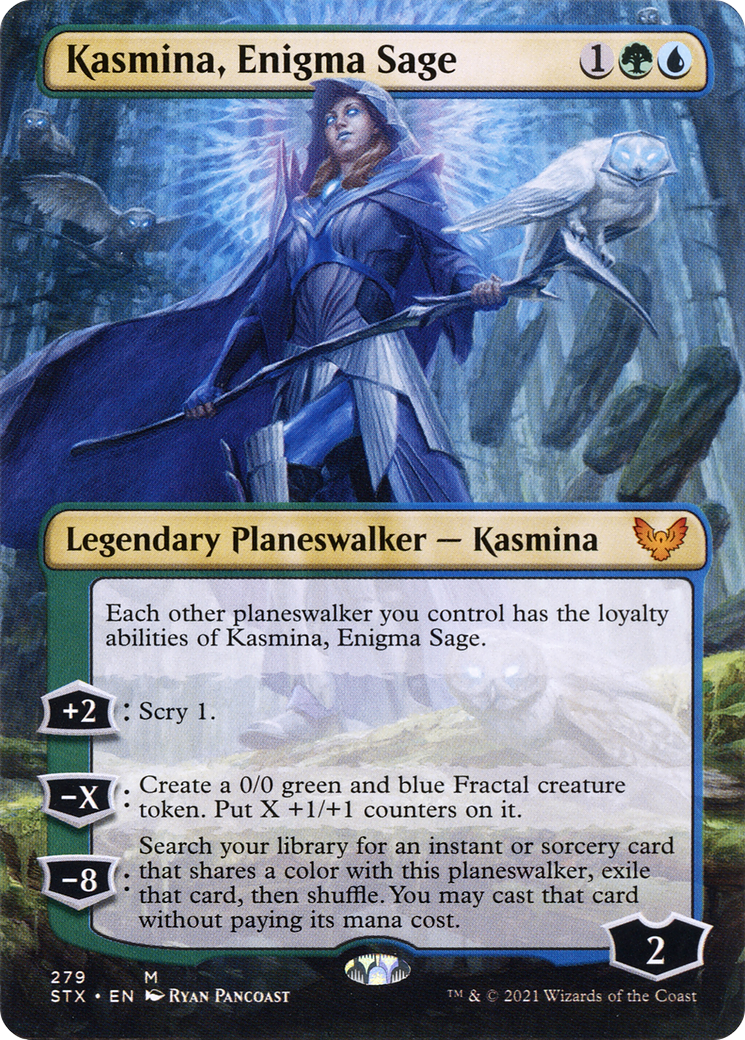 Kasmina, Enigma Sage (Borderless) (STX-279) - Strixhaven: School of Mages Foil