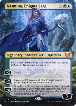 Kasmina, Enigma Sage (Borderless) (STX-279) - Strixhaven: School of Mages Foil
