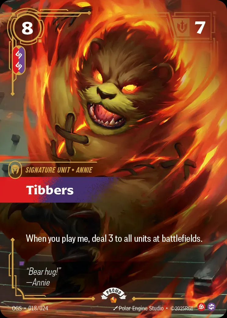 Tibbers (018/024) - Riftbound Organized Play Promotional Cards Foil