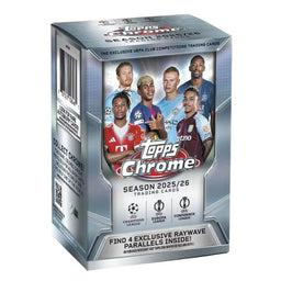 2025/26 Topps Chrome UEFA Club Competitions Soccer Blaster box