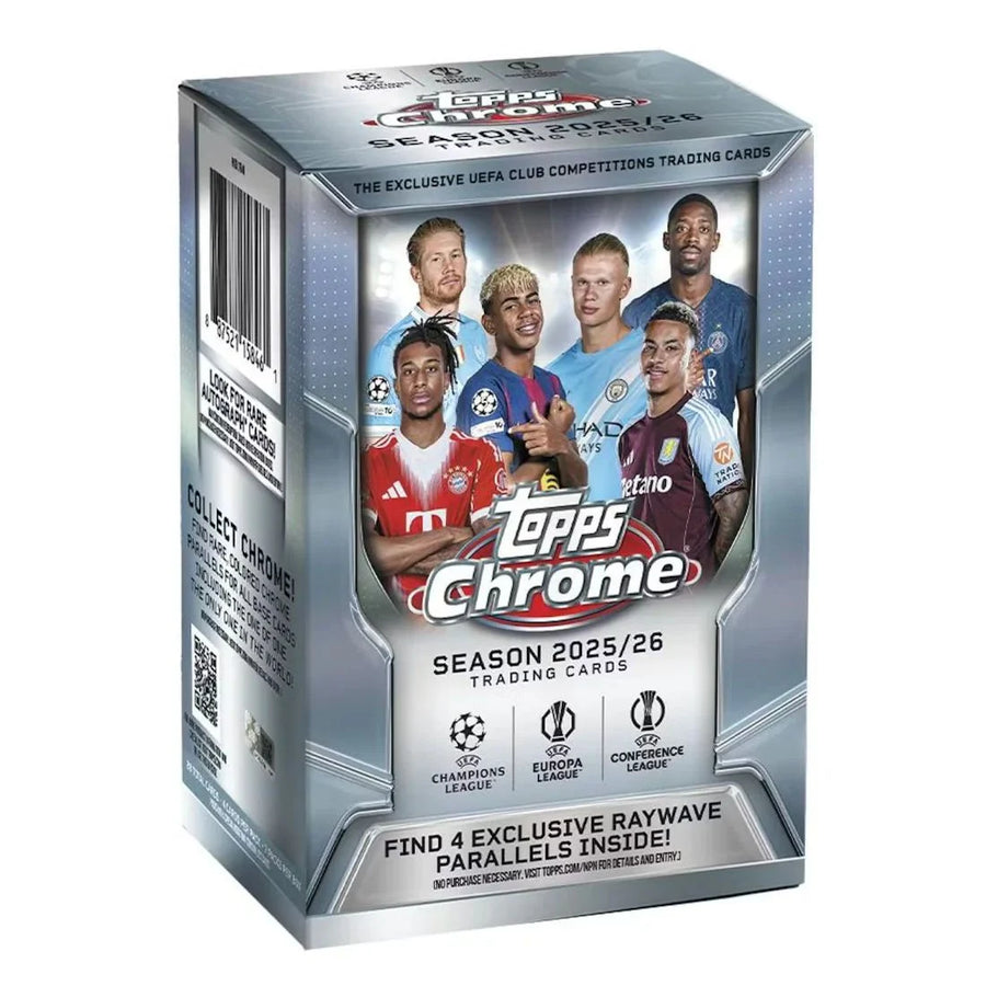 2025/26 Topps Chrome UEFA Club Competitions Soccer Blaster box