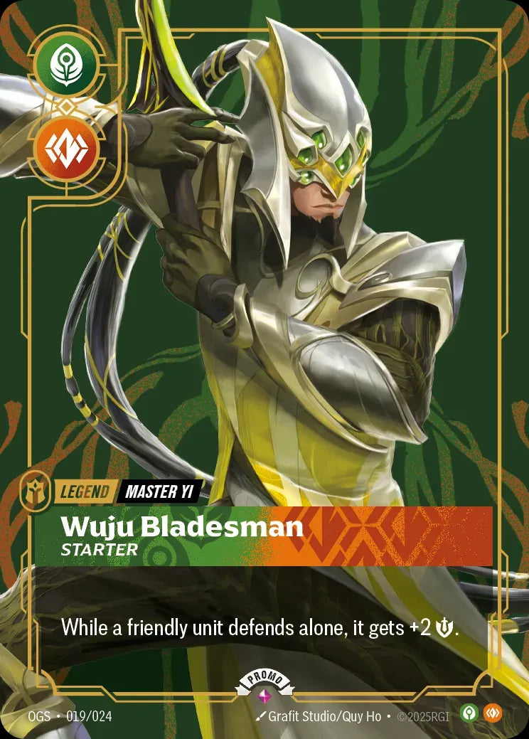Master Yi - Wuju Bladesman (019/024) - Riftbound Organized Play Promotional Cards Foil